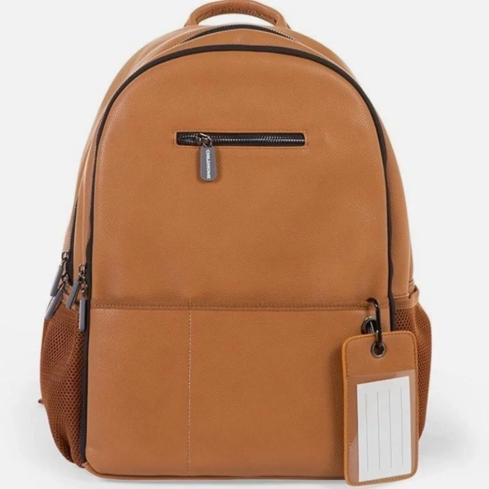 Childhome nursery back pack peanut butter PU leather bag New OS